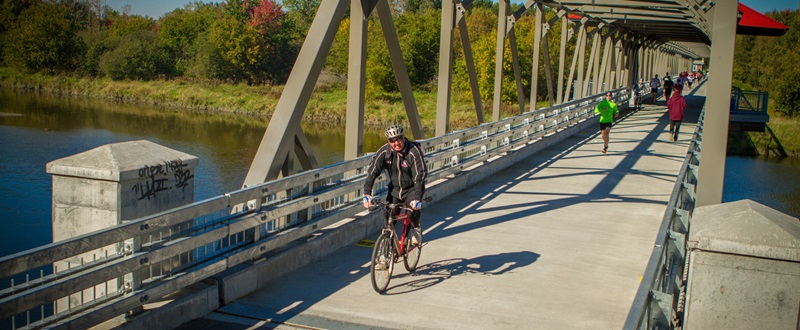 Réservoir Beaudet - Passerelle - Cycliste