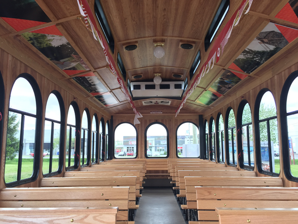 Blogue - Trolley touristique vue à l'intérieur