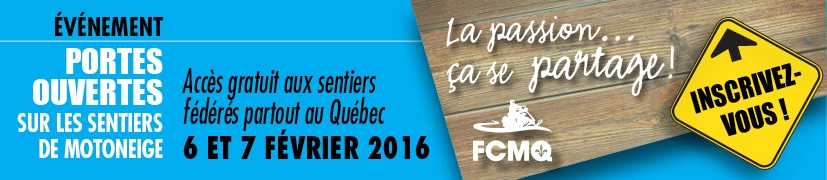 Bannière - Portes ouvertes motoneige 2016 Bannière - Portes ouvertes motoneige 2016